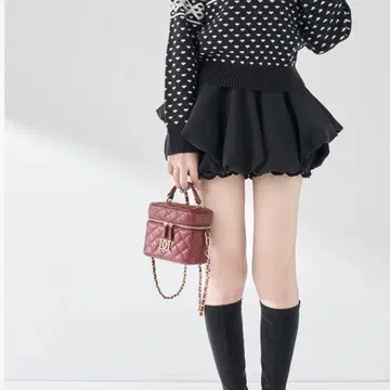 Darich 볼륨 벌룬 미니스커트 블랙 FREE