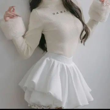 Darich 볼륨 벌룬 미니 스커트