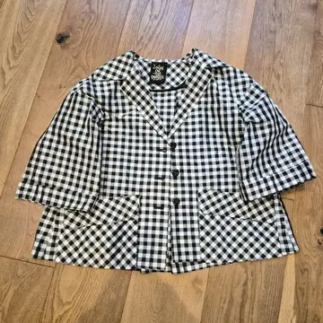 에디트포르루 실크 타프타 깅엄 자켓 두지엠 클라세