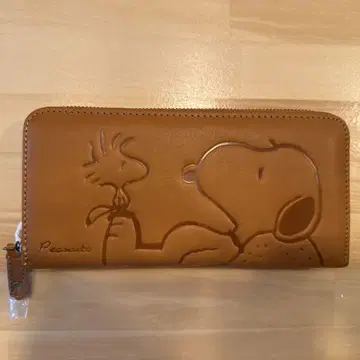 PEANUTS SNOOPY 천연 가죽 장지갑