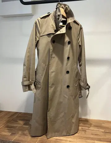 베이지 트렌치코트 롱 기장