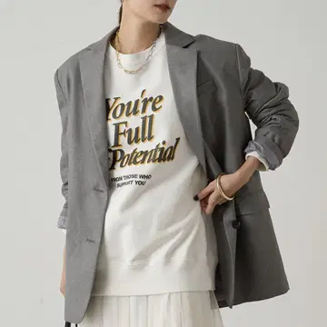 Loungedress 라운지 드레스 테일러드 자켓 그레이
