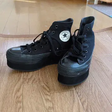 22cm 통굽 CONVERSE 올스타 블랙 하이컷