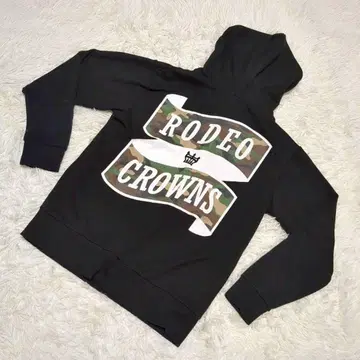 RCWB 로데오 크라운 풀오버 후드티 뒷면 프린트 카모플라쥬 F 블랙