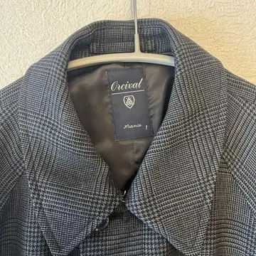 Orcival 체크 무늬 롱 코트 사이즈 1