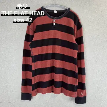 레어 THE FLAT HEAD 보더 헨리넥 써멀