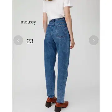 moussy 하이웨스트 케미컬 테이퍼드 데님 23