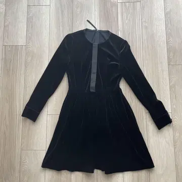 폭시 foxy 블랙 긴팔 원피스 38 VELOUR NOIR