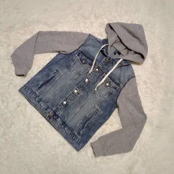 DIVIDED by H&M 후드 부착 데님 자켓 S 사이즈