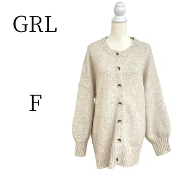 GRL 베이지 긴팔 가디건 볼레로 앙상블 FREE SIZE