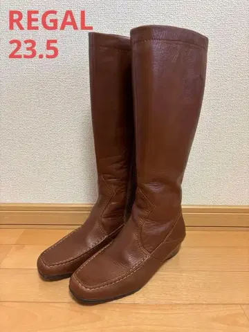 REGAL 브라운 가죽 롱 부츠 [ 중고 새상품급 ]