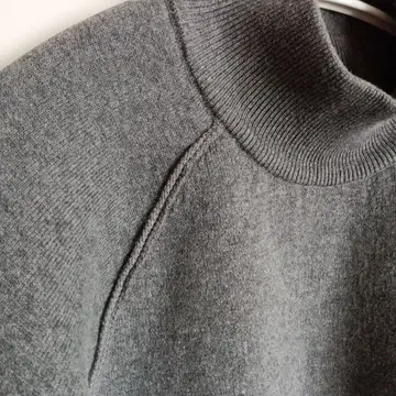 빅 사이즈 L~XL 그레이 하이넥 니트 스웨터