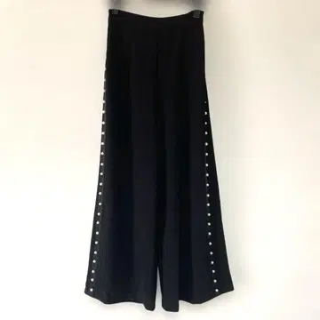 eimy istoire 사이드 펄 와이드 팬츠 F 블랙