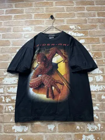 90s THE ROXX 스파이더맨 티셔츠 빈티지 무비T 블랙