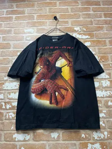90s THE ROXX 스파이더맨 티셔츠 빈티지 무비T 블랙