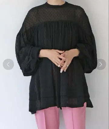 AKTE 도비 턱 튜닉 블랙