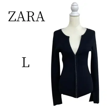새상품급 ZARA 자라 블랙 긴팔 가디건 볼레로 앙상블 L