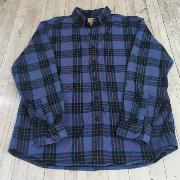 90s L.L.bean 체크 플란넬 셔츠 스리랑카 제조