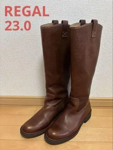 REGAL 브라운 가죽 롱 부츠 [ 중고 새상품급 ]