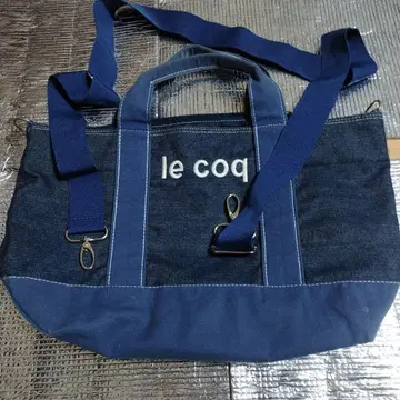 르 꼬끄 le coq 데님 토트백 네이비
