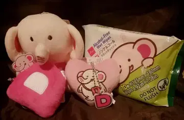 익명 다이조 다이소 공식 굿즈 4점 (키링, 물티슈)