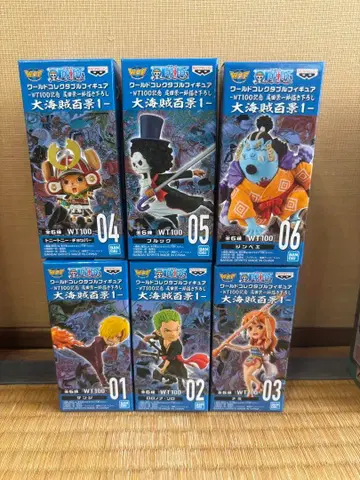 원피스 월드 컬렉터블 피규어 대해적백경 1 전 6종 세트