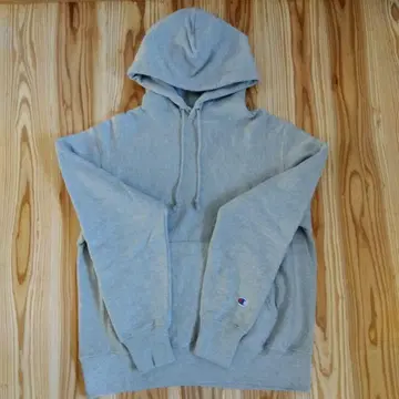 Champion REVERSE WEAVE 그레이 후드 부착 후드티