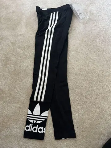 adidas 3라인 블랙 레깅스 S 사이즈 택 포함 새상품