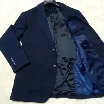 [ 새상품급 ] g-stage 테일러드 자켓 네이비 섀도우 체크 48