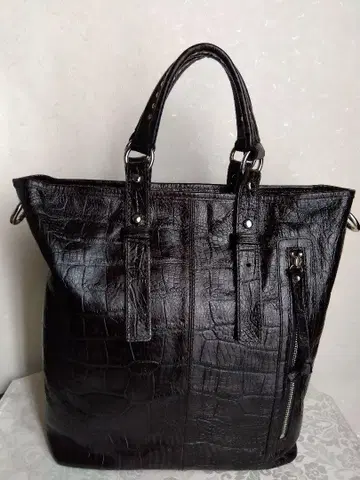 [ 미사용 ] Les sacs Adam 크로커다일풍 토트백