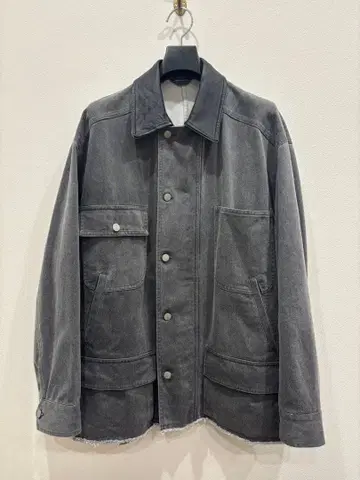YOKE COTTON CUT-OFF COVERALL JACKET 그레이
