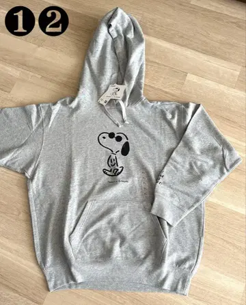 UNIQLO SNOOPY 맨투맨 후드티 그레이
