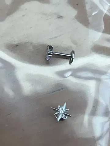 러브레터 귀걸이 팔각형 18G
