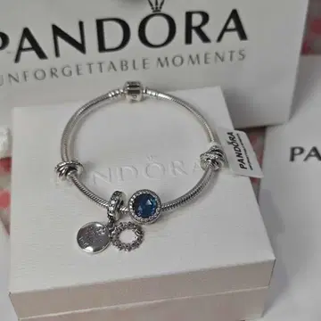 판도라 팔찌 파란 스톤 참 포함