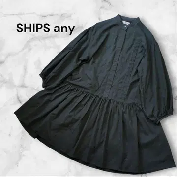SHIPS any 워셔블 페플럼 미디 원피스