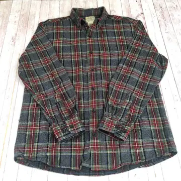 L.L.Bean 100% 코튼 플란넬 셔츠 니카라과 제조