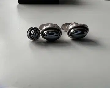 조지 젠슨 커프스 넥타이핀 세트 헤마타이트