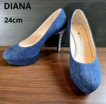 DIANA 다이애나 데님 원단 하이힐 펌프스 24cm