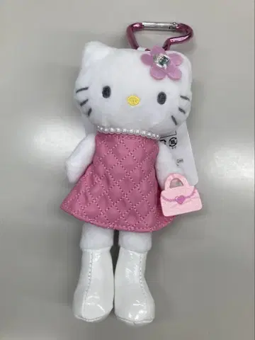 헬로키티 스타일업 마스코트 핑크 퀼트 발길이 키티