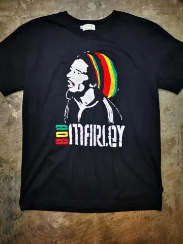 [ 새상품 ] 자수 아트 T셔츠 밥 말리 Bob Marley