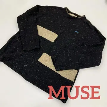 [ MUSE ] 네프 패턴 니트 XL 네이비 남성용 니트 #2684