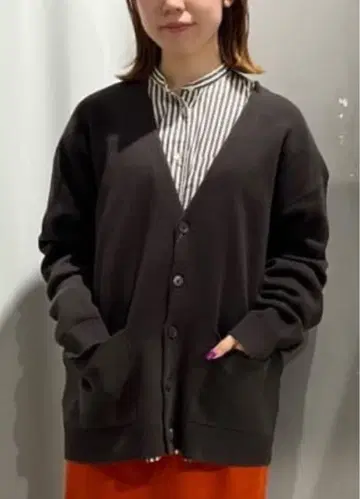 CRAFT STANDARD BOUTIQUE V넥 가디건 그레이