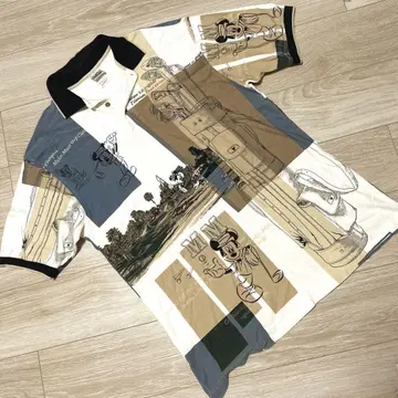 디즈니 스토어 피케 셔츠 미키 골프 오버 사이즈 면 100%