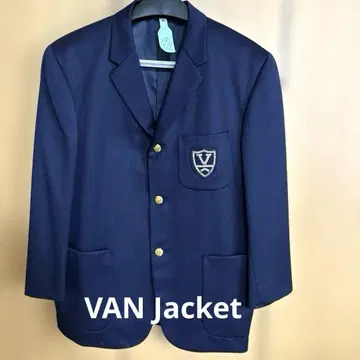 VAN Jacket 3버튼 네이비 엠블럼 자수 블레이저