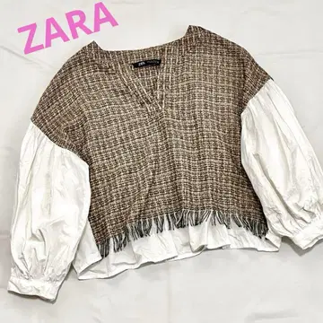 ZARA 대비 트위드 블라우스