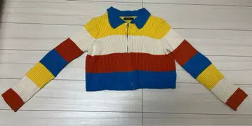 SHAGGIE 멀티 컬러 크롭 가디건