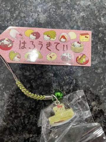 새상품 스트랩 지역 한정 키티 와가시 (떡) 2007년 제조 하로키티