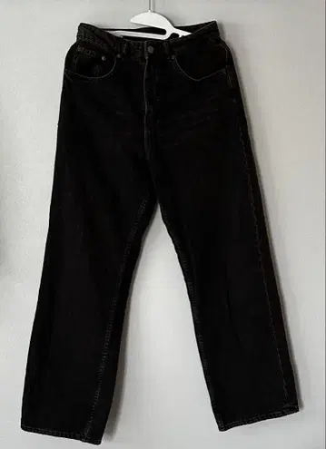ZARA BAGGY FIT DENIM 팬츠 블랙 남성용