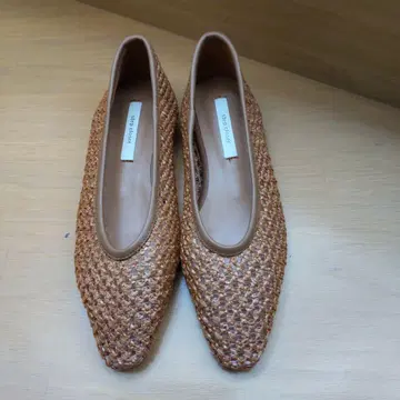 카멜 메쉬 플랫슈즈 230