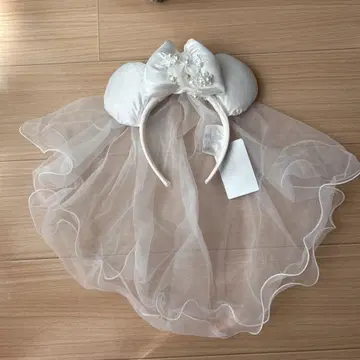 디즈니 미니 머리띠 신부 웨딩